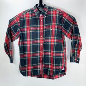 Tommy Hilfiger Mens LS Shirt Large Striped Button